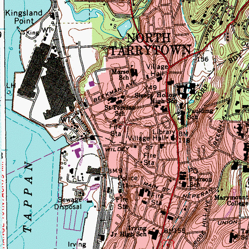 Topographic Map of College Arms, NY