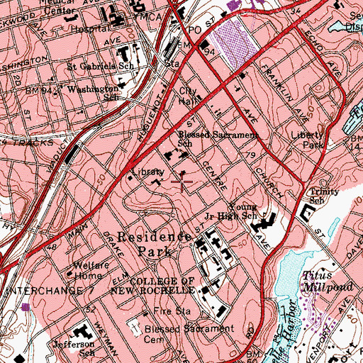 Topographic Map of Maple Terrace, NY