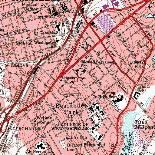 Topographic Map of Maple Center, NY