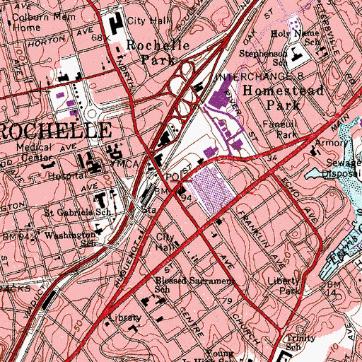 Topographic Map of Kaufman Building, NY
