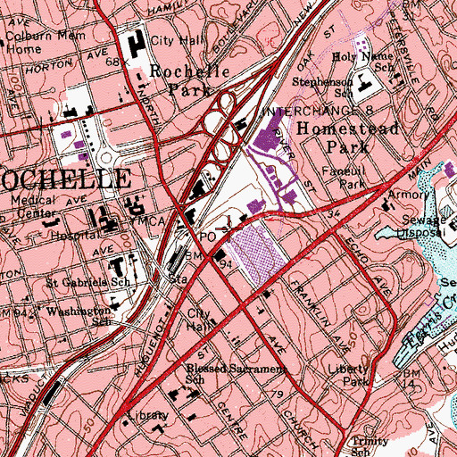 Topographic Map of Trump Plaza, NY
