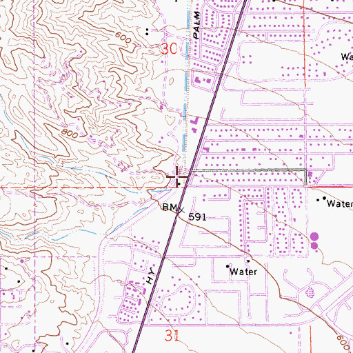 Topographic Map of Cat Creek, CA