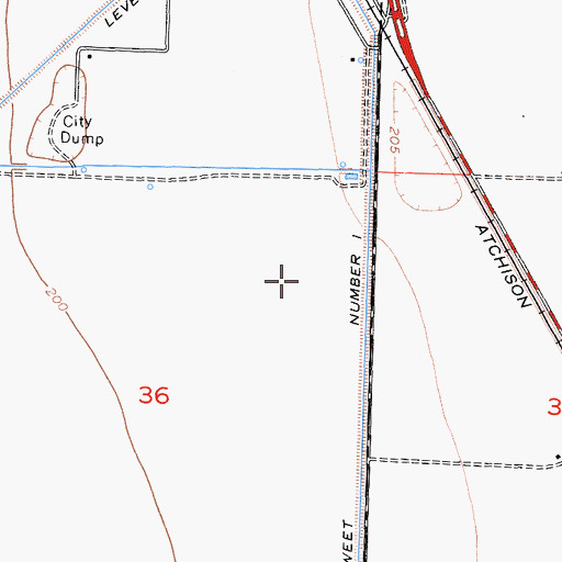 Topographic Map of Corcoran Prison Dairy, CA