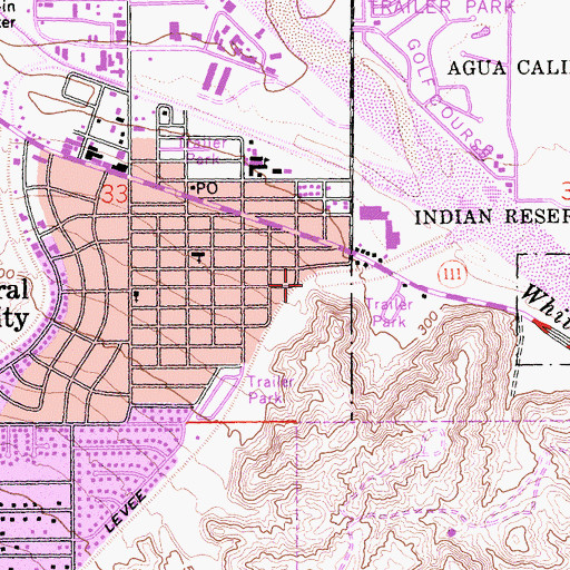 Topographic Map of Cathedral Canyon, CA