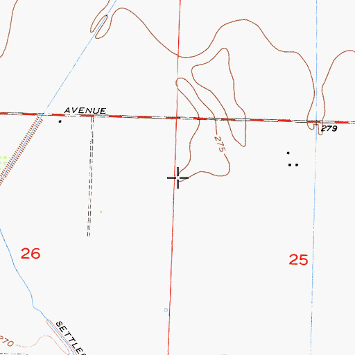 Topographic Map of Five J's Dairy, CA