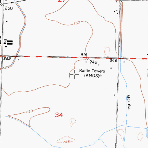 Topographic Map of J C J Dairy, CA