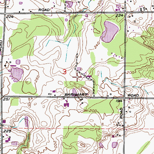 Topographic Map of Hidden Acres Dairy, WA