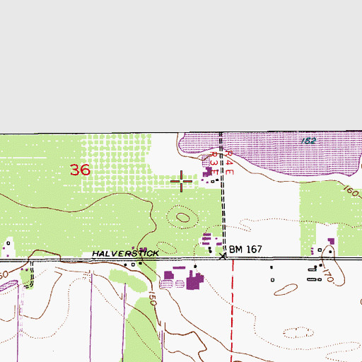 Topographic Map of Holmquist Hazelnut Orchards, WA