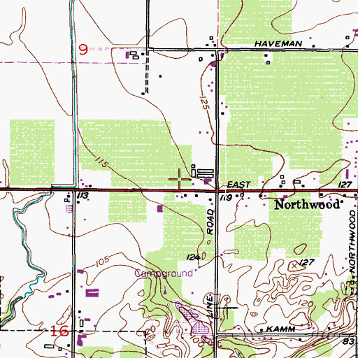 Topographic Map of Rader Farms, WA