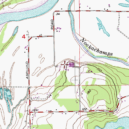 Topographic Map of Devries Dairy, WA