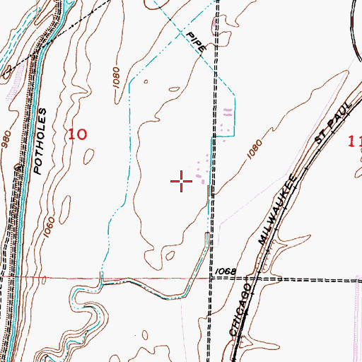 Topographic Map of Bar E Dairy, WA