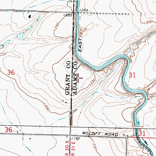 Topographic Map of Country Morning Dairy Farms, WA