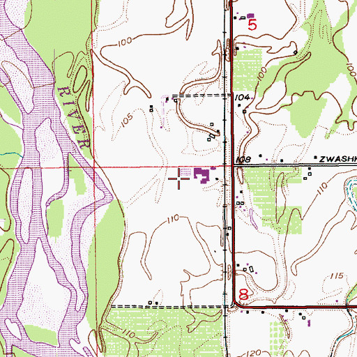 Topographic Map of Van Dellen Farms, WA