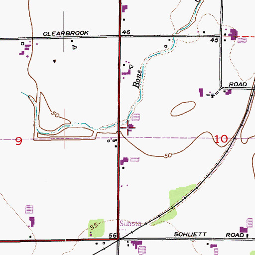 Topographic Map of De Bruin Dairy, WA