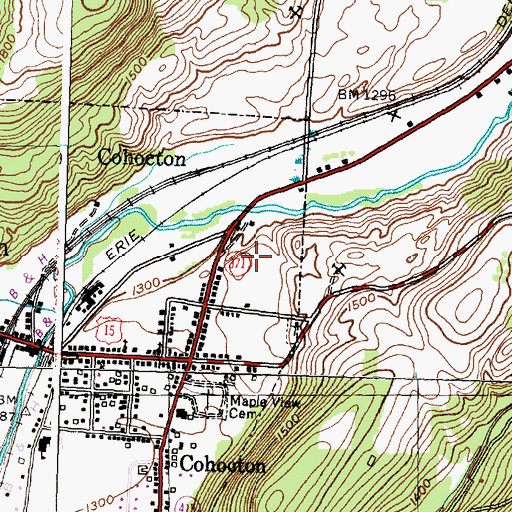 Topographic Map of Cohocton Gravel Pit, NY