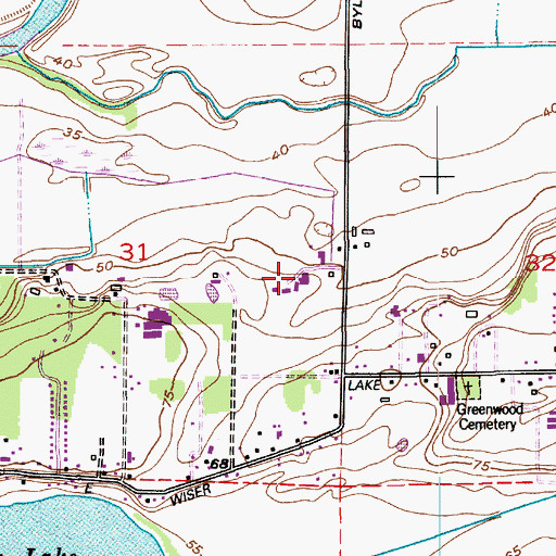 Topographic Map of Dykman Dairy, WA