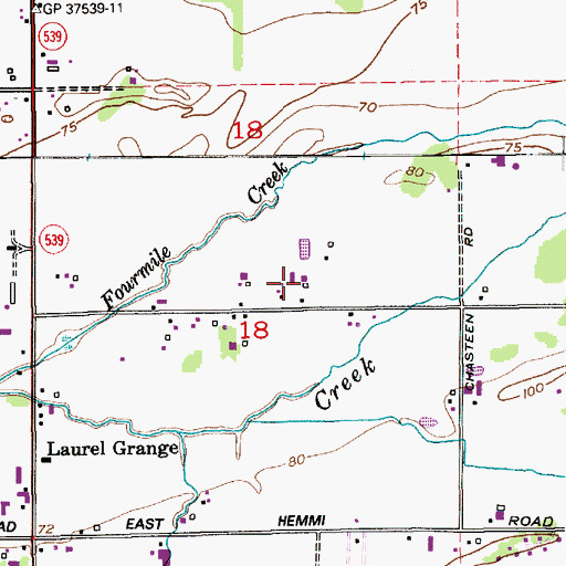 Topographic Map of Parker Dairy, WA
