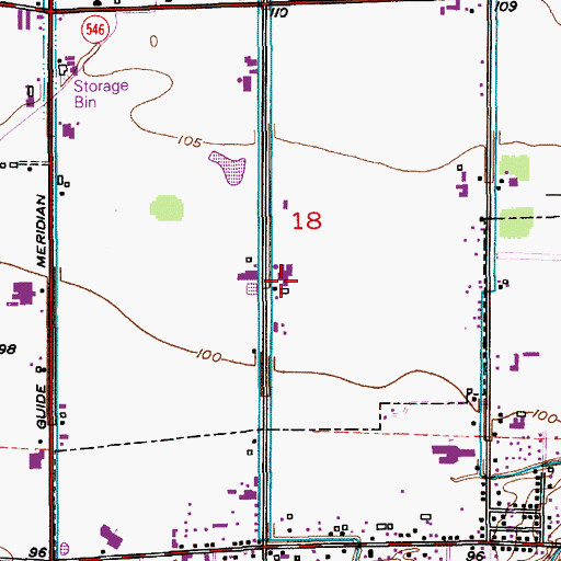 Topographic Map of Weg Way Dairy, WA
