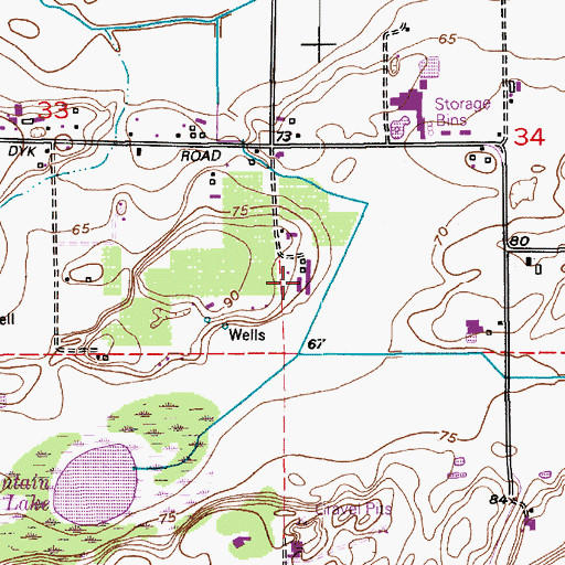 Topographic Map of Van Straalen Dairy, WA