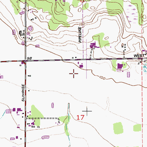 Topographic Map of Sunrise Dairy, WA