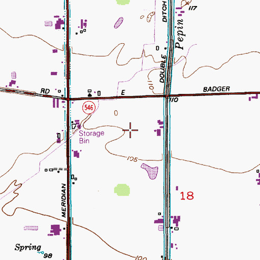 Topographic Map of Vande Garde Dairy, WA