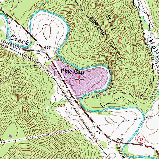 Topographic Map of Adams Quarry, OH