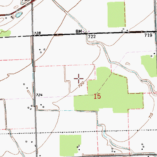 Topographic Map of Peters Dairy, OH