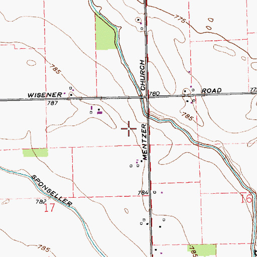 Topographic Map of Olsthoom Dairy, OH