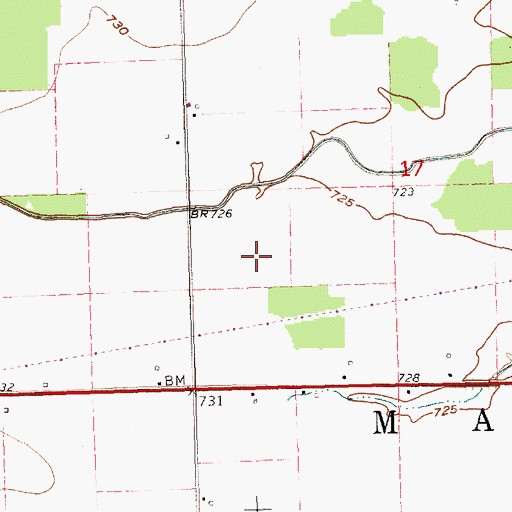Topographic Map of Visser Dairy, OH