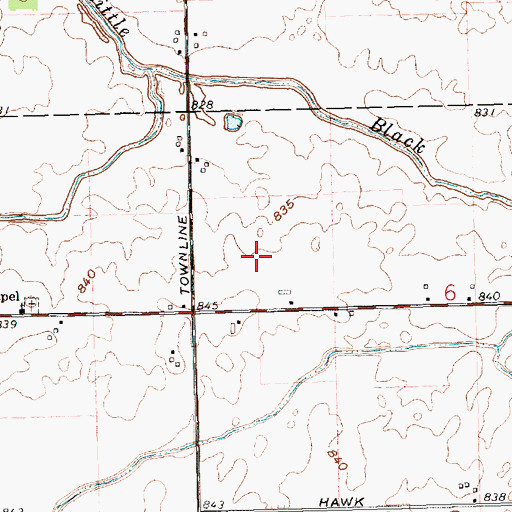 Topographic Map of Hopewell Dairy, OH