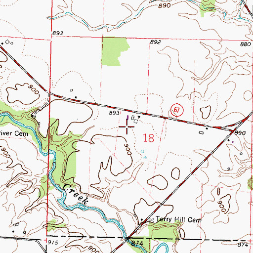 Topographic Map of Van Dongen Dairy, OH