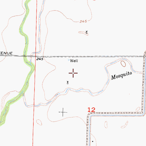 Topographic Map of JVD Dairy, CA