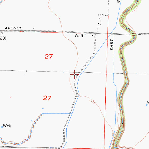 Topographic Map of River Ranch Dairy, CA