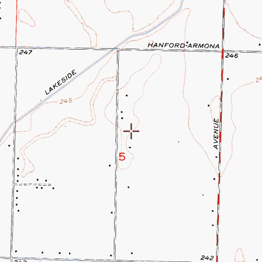 Topographic Map of Sozinho Dairy, CA