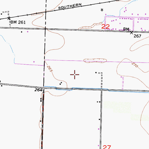 Topographic Map of West Creek Dairy, CA
