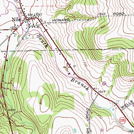 Topographic Map of Val Dale Farms, NY