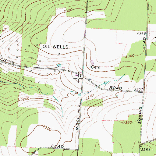 Topographic Map of Bar B R Farms, NY