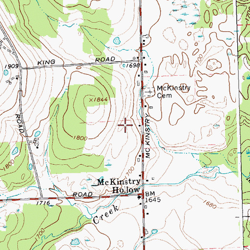 Topographic Map of The Moore the Merrier Farm, NY