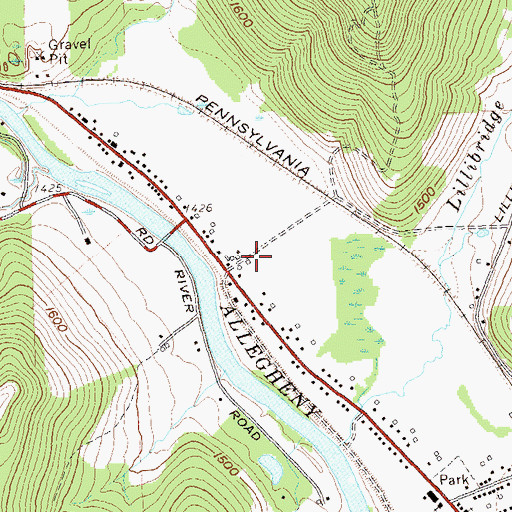 Topographic Map of Faulkner's Farm, NY