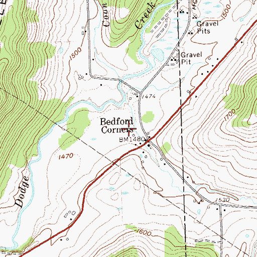 Topographic Map of Deer Creek Farm, NY