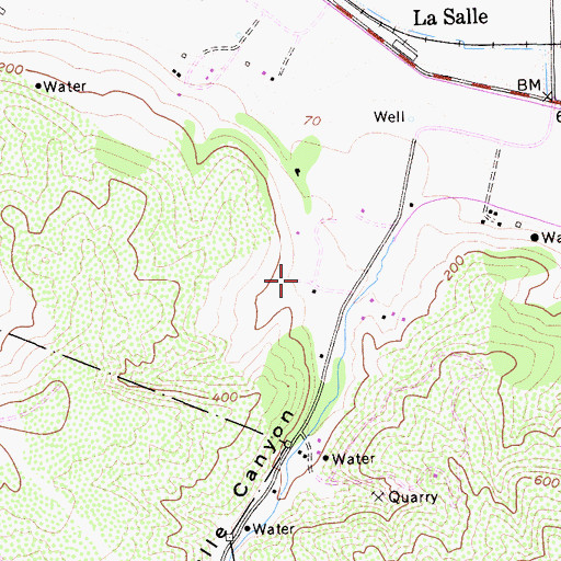 Topographic Map of La Salle Stables, CA