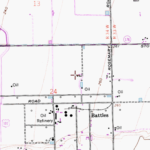 Topographic Map of Spring Harvest Berry Farms, CA