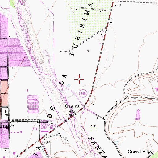 Topographic Map of Bella Cavalli Farms, CA