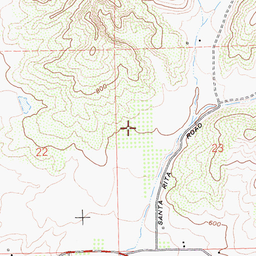 Topographic Map of Acin Farms, CA