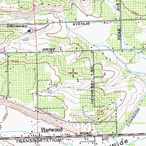 Topographic Map of Swanson Orchards, WA
