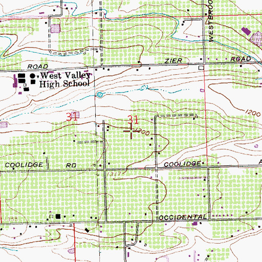 Topographic Map of Vanvleck Orchards, WA