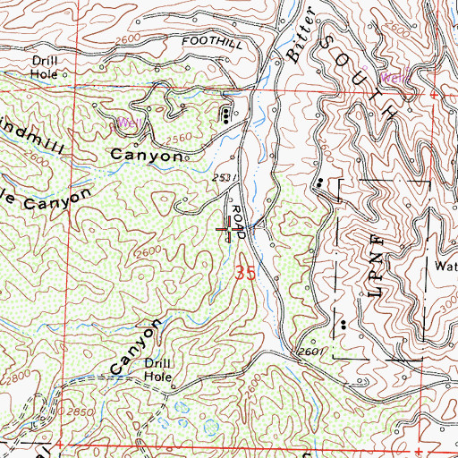 Topographic Map of Central Canyon, CA