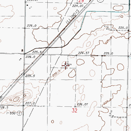 Topographic Map of Tjardes Farm, IL