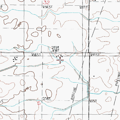 Topographic Map of Hornstein Farms, IL