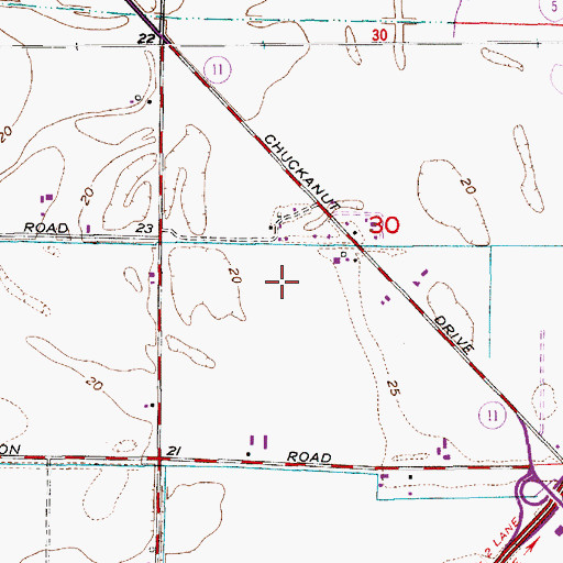 Topographic Map of Double K Farms, WA